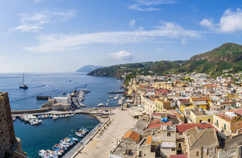 Port on the island of Lipari Port on the island of Lipari