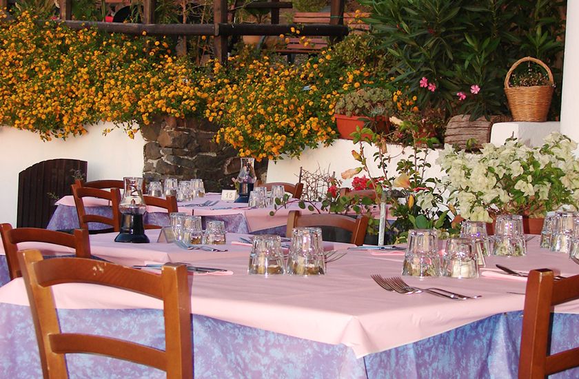 Ristorante nell'isola di Salina